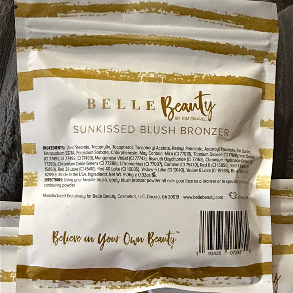 LOT OF 3. Belle by Kim Gravel Sunkissed Blush Bronzer - Golden